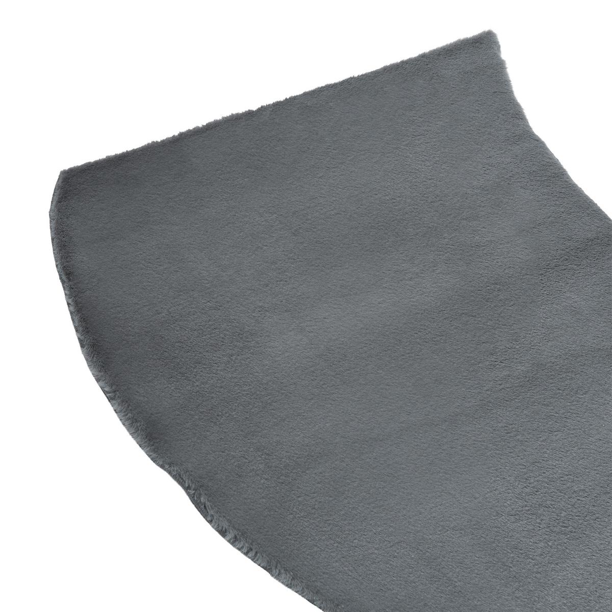 TEPPICH Dunkelgrau 80/300 cm Tangra - Dunkelgrau/Grau, Kunststoff (80/300cm) - Beliani