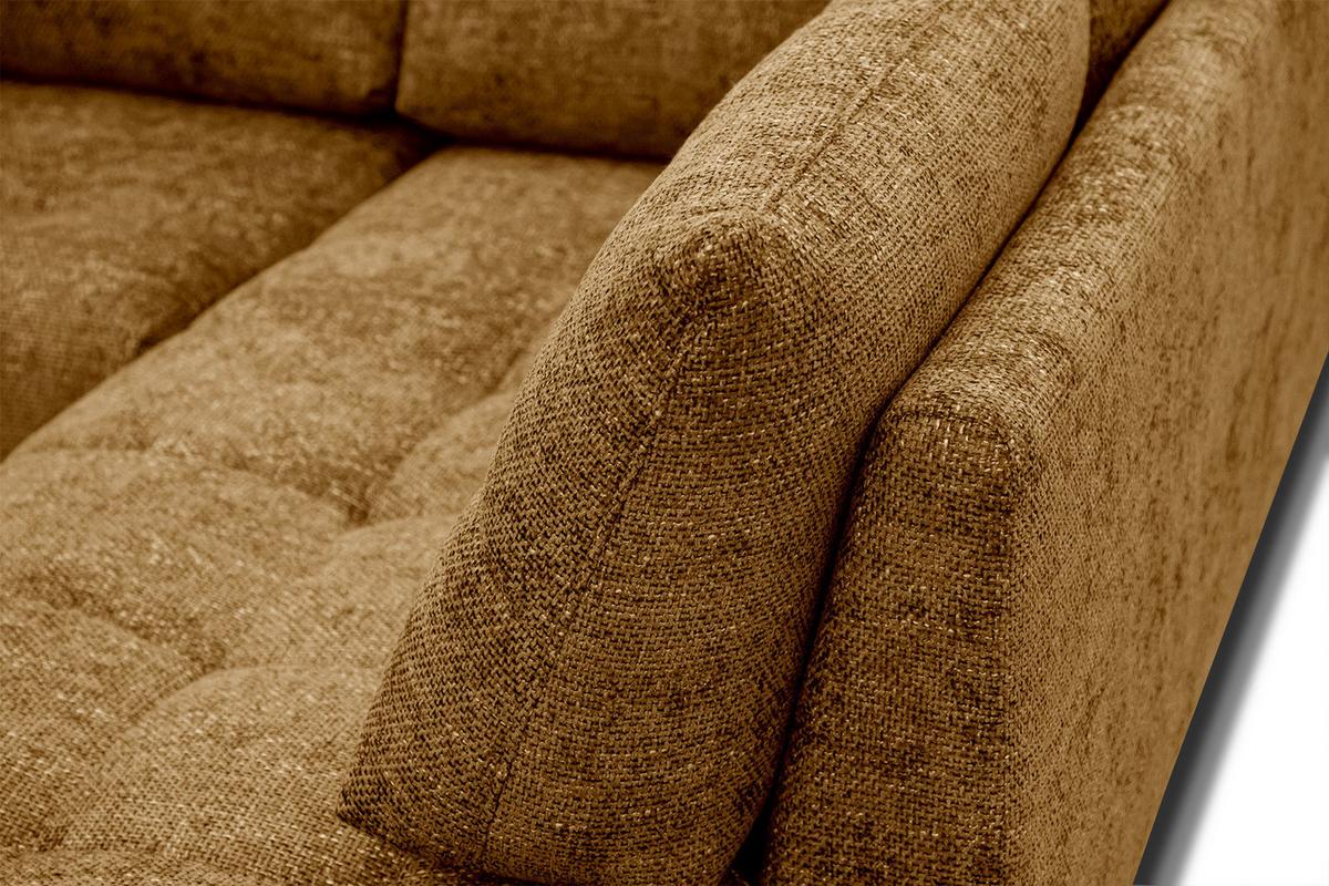 ECKSOFA SALVINI 5-Sitzer, dunkelgelb - Dunkelgelb/Schwarz, Holzwerkstoff/Textil (292/158cm) - Wozimo