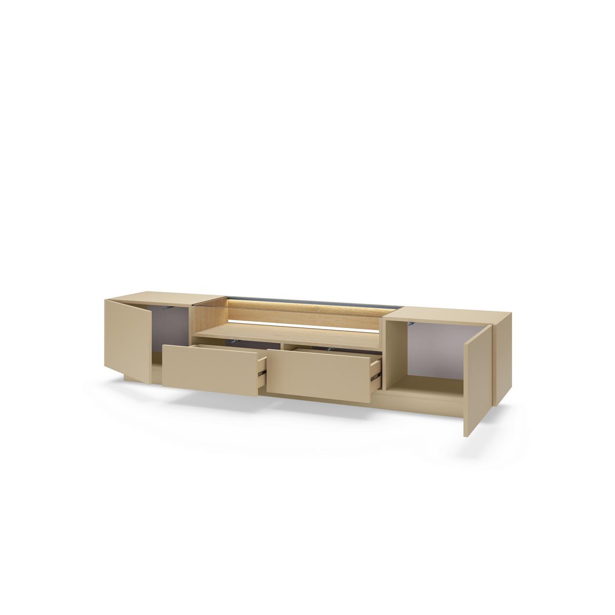 LOWBOARD PORTA 203/43,4/39,5 cm, Beige - Beige, Holzwerkstoff (203/43.4/39.5cm) - MASSENO