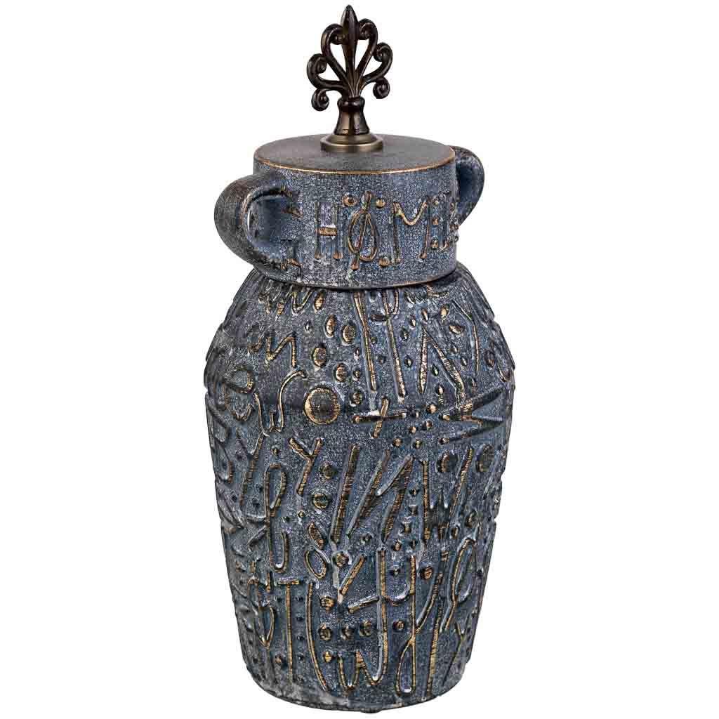 VASE aus Keramik, grau, 18x40cm - Grau, Keramik (40cm) - Wanderlust