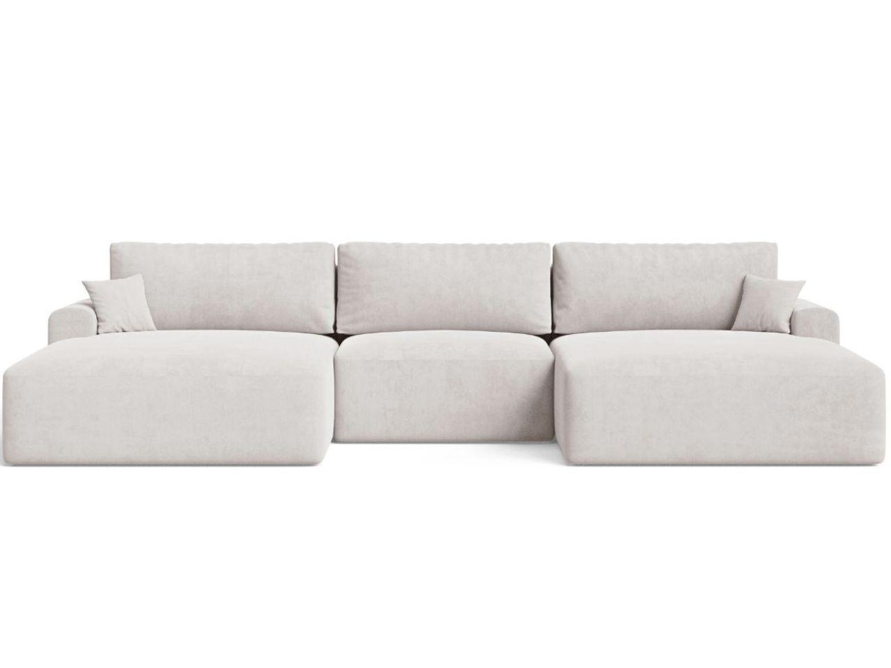 ECKSOFA U Serene Grau - Grau, Holz/Textil (391/145cm) - Graingold