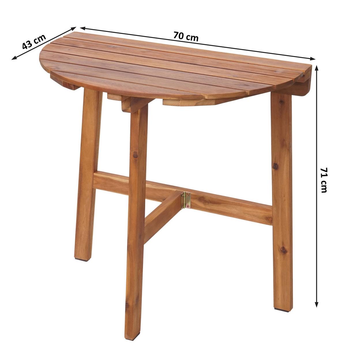 KLAPPTISCH Braun - Braun, Holz (43/70/71cm) - MCW