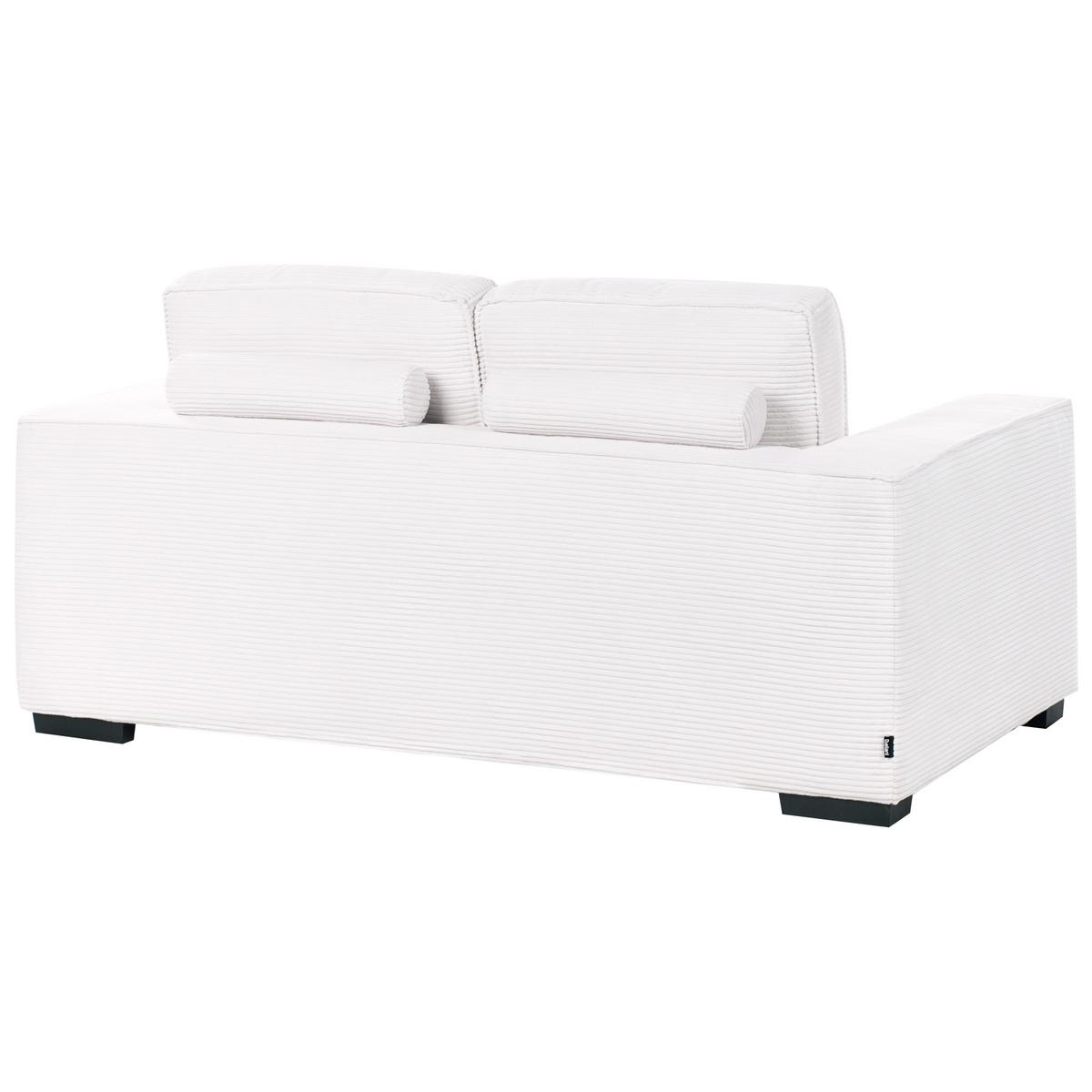 2-SITZER Cord Weiß Vikran - Weiß, Textil (176/88/99cm) - Beliani