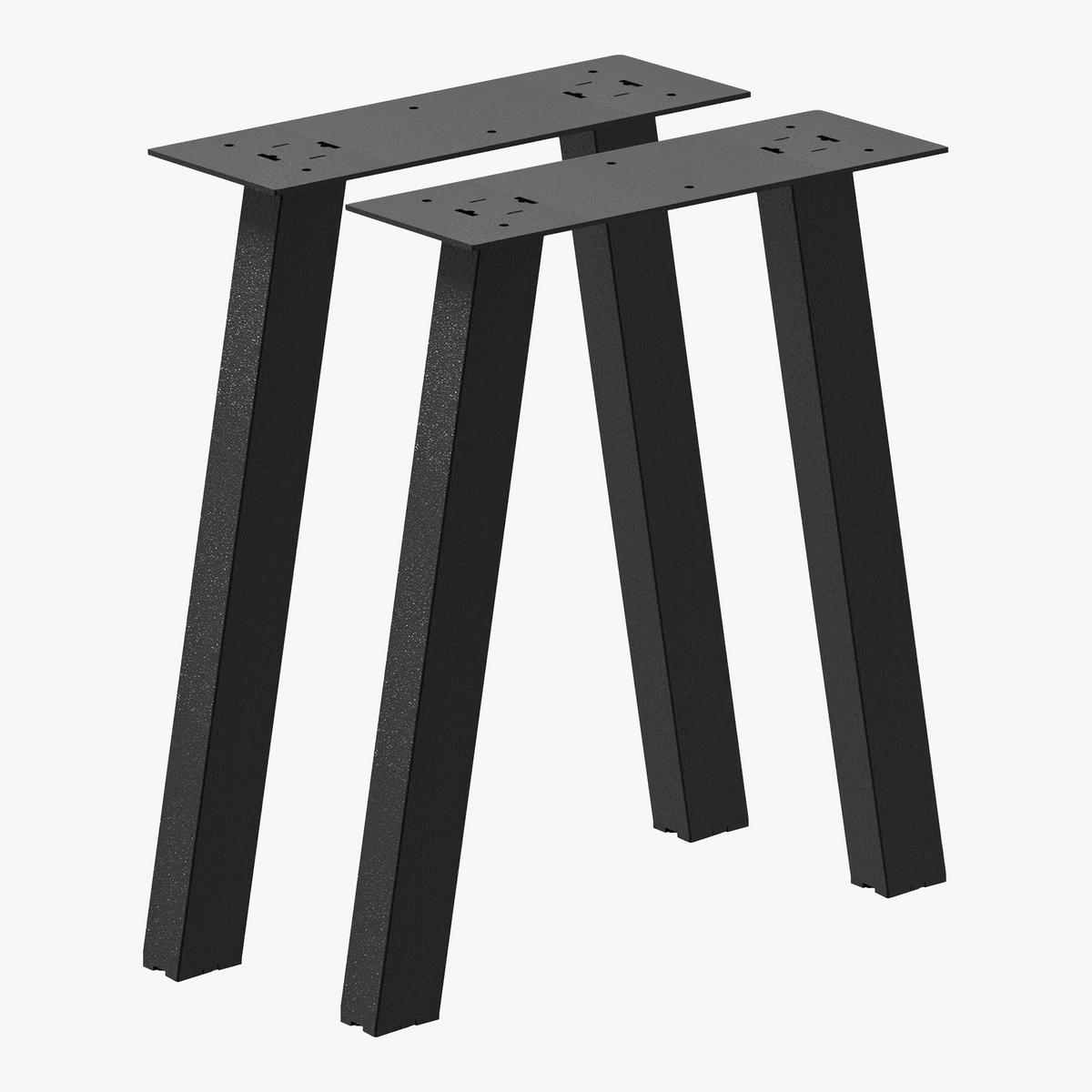 TISCHGESTELL-SET 2 TLG. Mariager - Schwarz, Metall (38/40/3cm) - [en.casa]