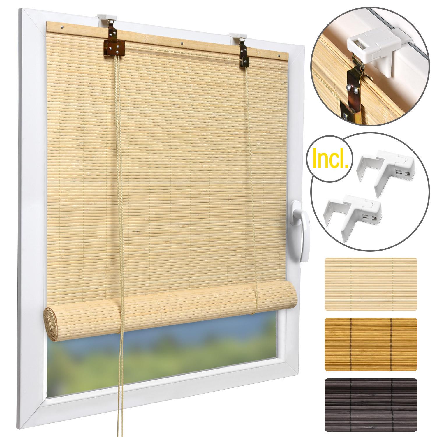 BAMBUSROLLO SolDecor B86 120x160cm Natur - Naturfarben, Holz (120/160cm) - Sol Royal