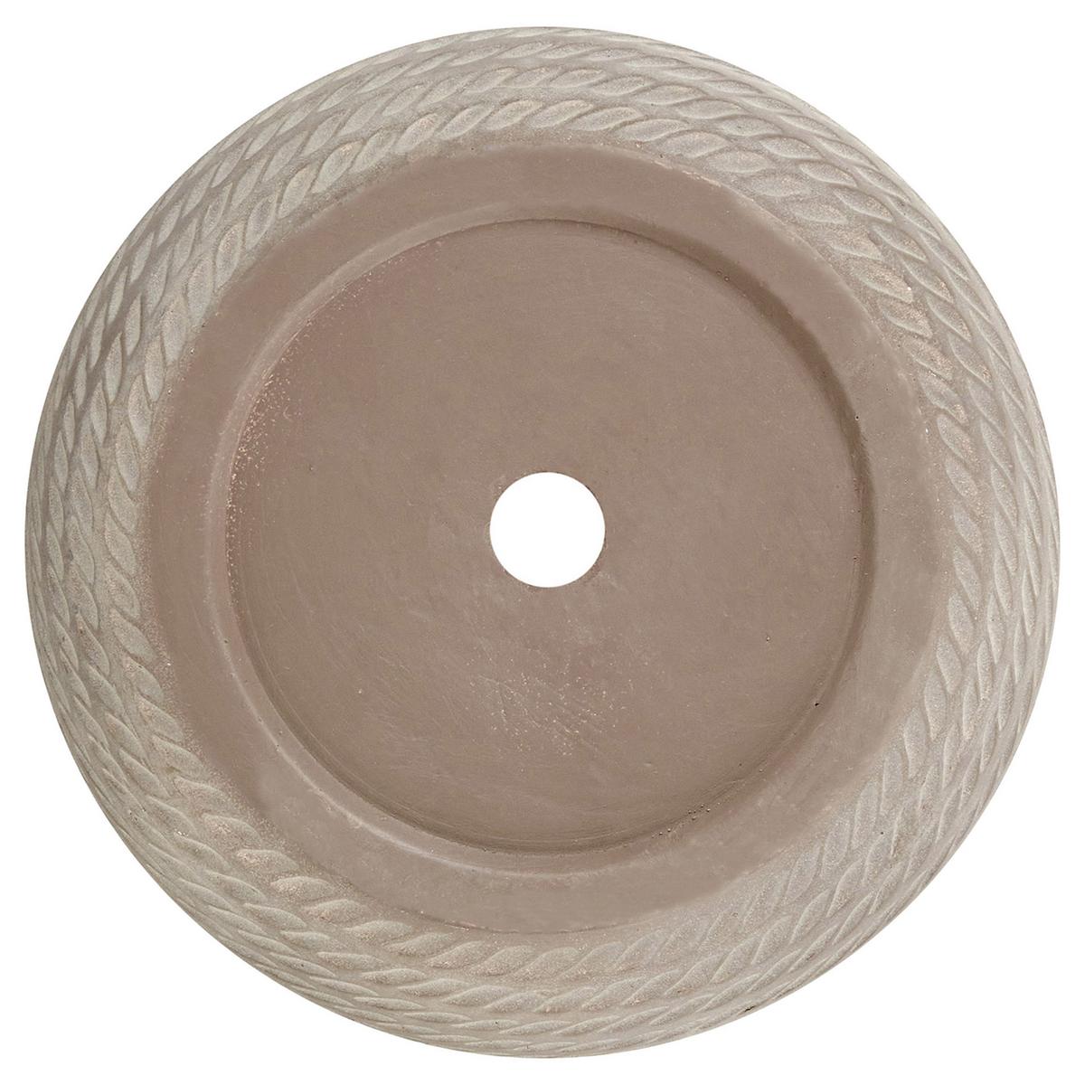BLUMENTOPF taupe rund 27/27/32 cm Livadia - Beige, Naturmaterialien (32cm) - Beliani