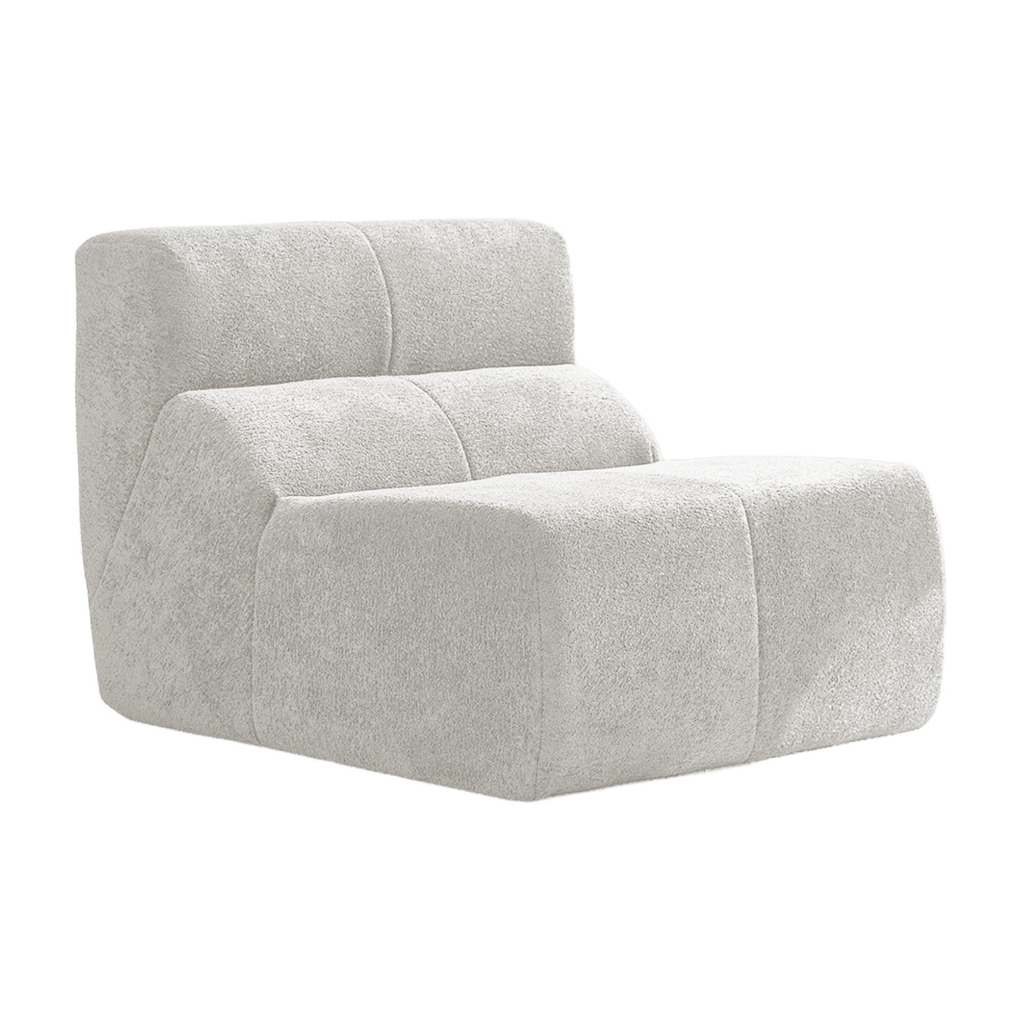 SESSEL Samt mit Regentropfen-Struktur Montagefrei - Weiß, Textil (93/79/109cm) - Urban Meuble
