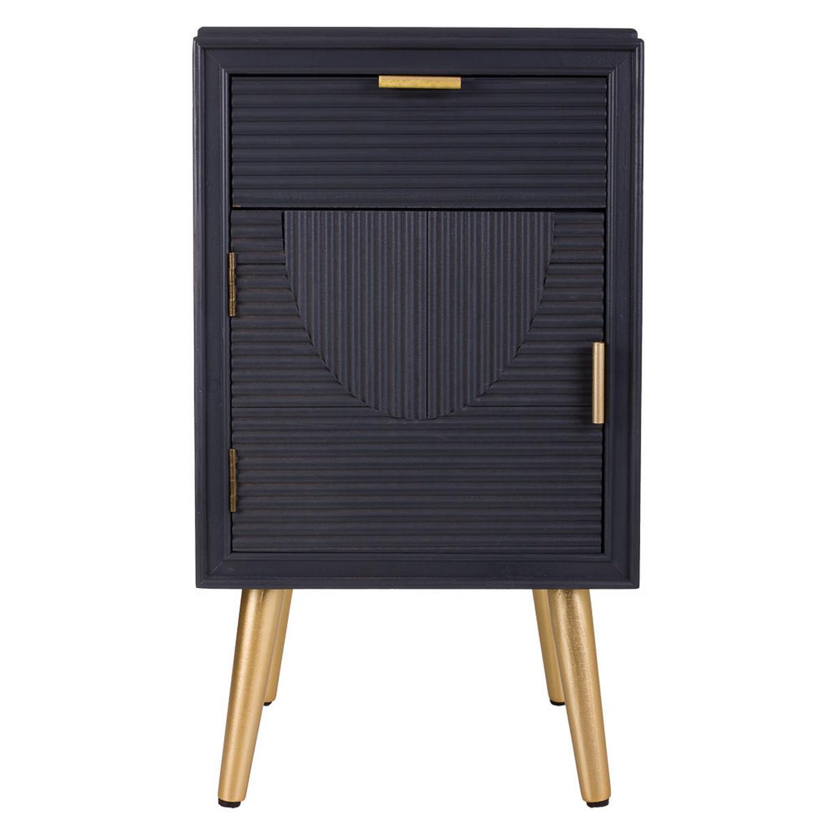 NACHTTISCH aus Holz, grau, 40x36x71cm - Grau, Holzwerkstoff (39.5/70.5/36cm) - Wanderlust