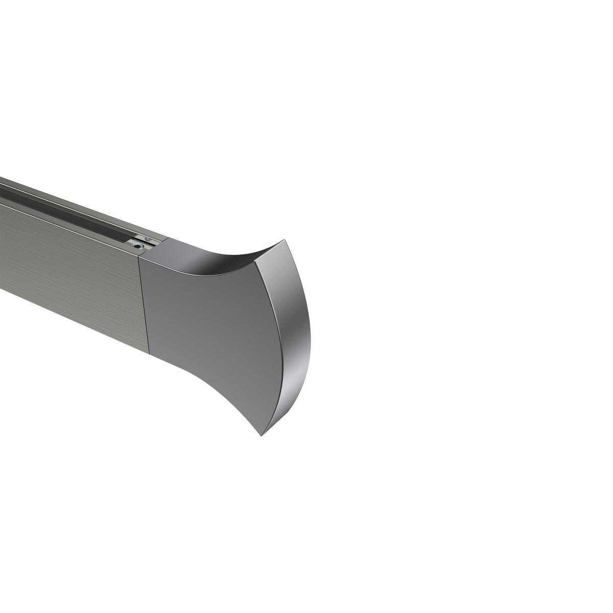 ENDSTÜCKE FÜR GARDINENSTANGEN 14x35 mm, Conex Chrom, Packung 2 Stück - Chromfarben, Metall (6.2/6/6cm) - INTERDECO
