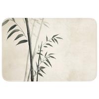 BADEMATTE Japandi - Bambus - Beige 90x60 cm - Ecru, Textil (90/60cm) - OnlyWow