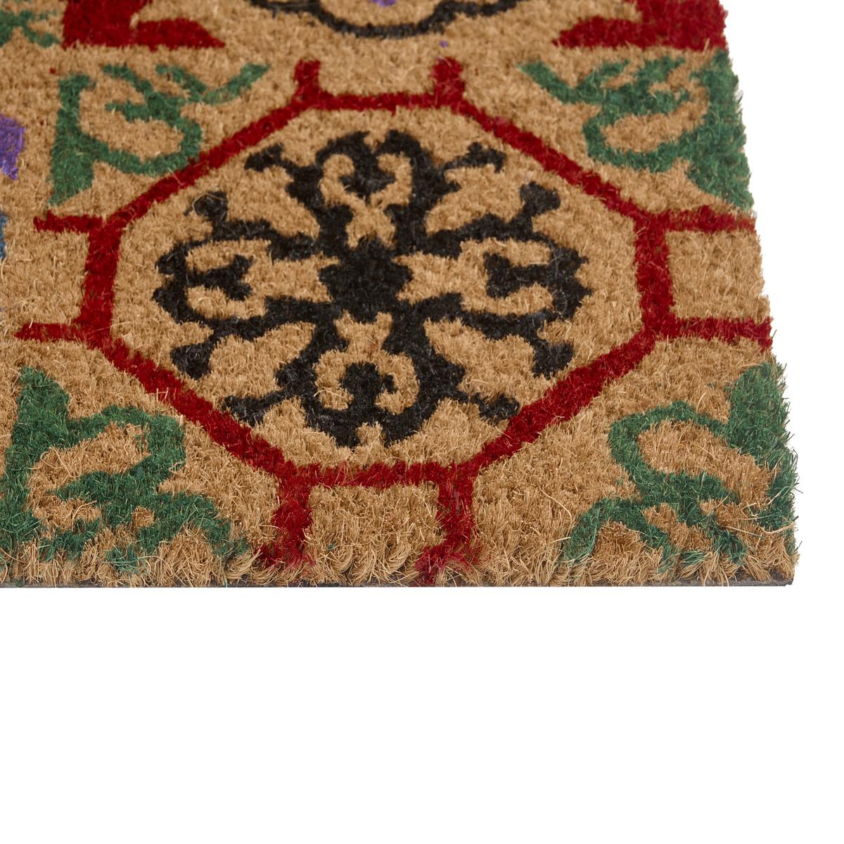 FUSSMATTE Bunt 40/60 cm Kokosfasern Naukati - Multicolor, Textil (40/60cm) - Beliani