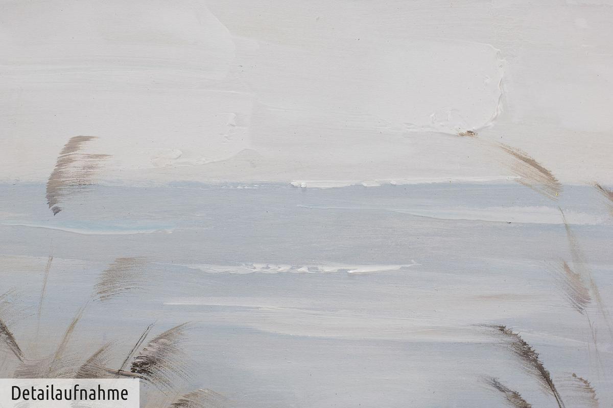 ACRYLBILD HANDGEMALT 60/60 cm - Taupe/Weiß, Holz/Textil (60/60cm) - KUNSTLOFT