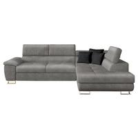 ECKSOFA Cotere, Seite: Rechts - Silberfarben, Holz/Textil (270/202cm) - MIRJAN24