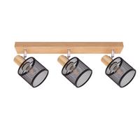 DECKENSTRAHLER Gisela 3-flammig 42/10/14 cm - Schwarz, Metall (42/10/14cm) - Nettlife