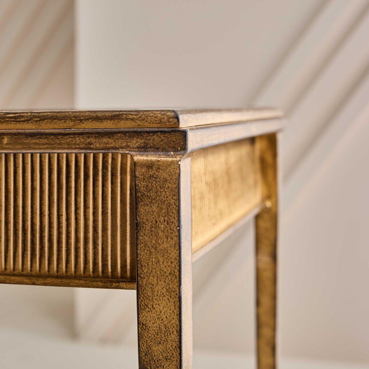 KONSOLE mit profiliertem rahmen - antoinette 120/42/76 cm - Goldfarben, Metall (120/42/76cm) - Signature
