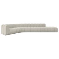 ECKSOFA modulares Sofa Tilmo-L2 - 490x194x70 cm Creme - Hellgrau/Creme, Holzwerkstoff/Textil (490/194cm) - ALTDECOR