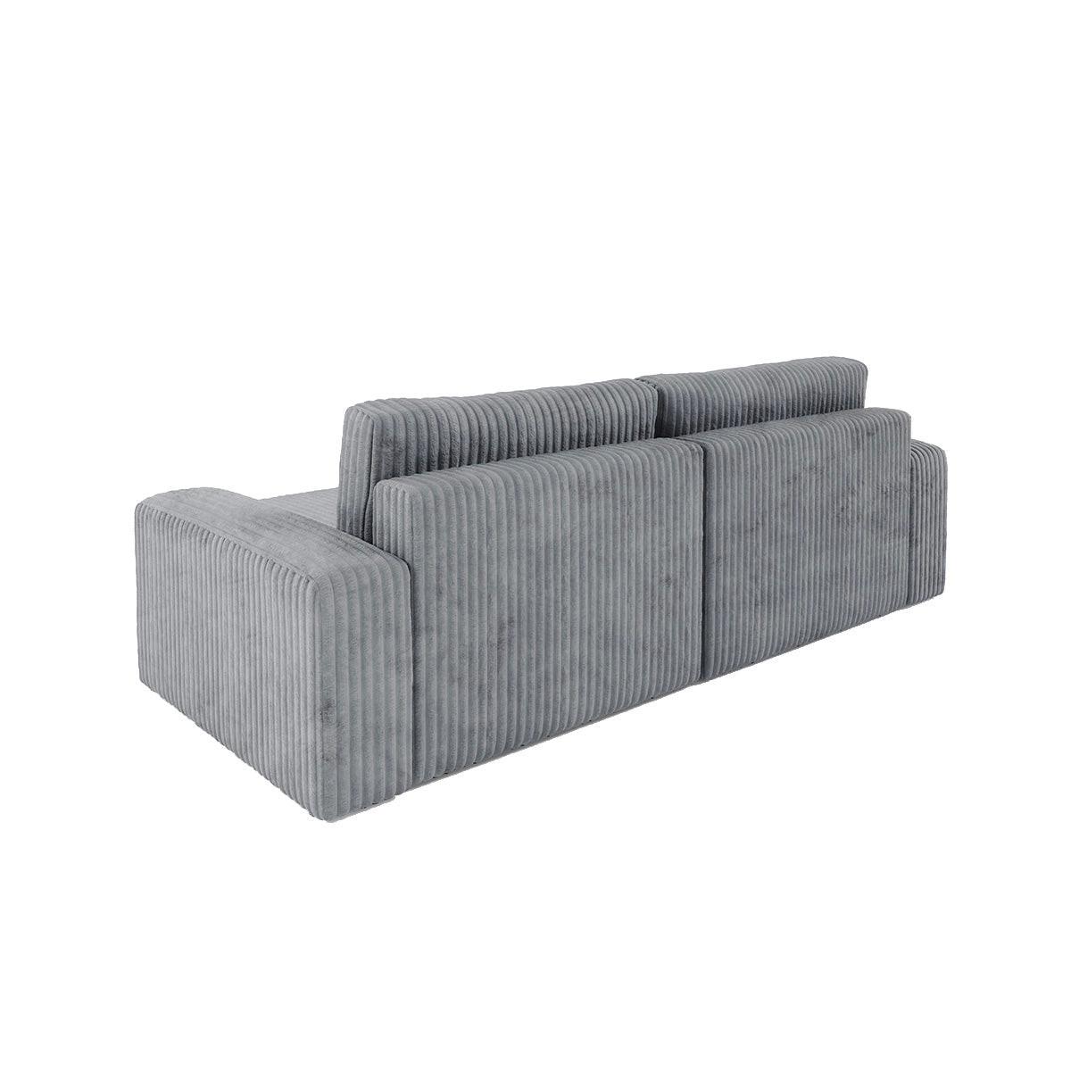 ECKSOFA Angela 3 Sitzplätze Dunkelgrau - Grau, Holz (252/149cm) - Petits-meubles