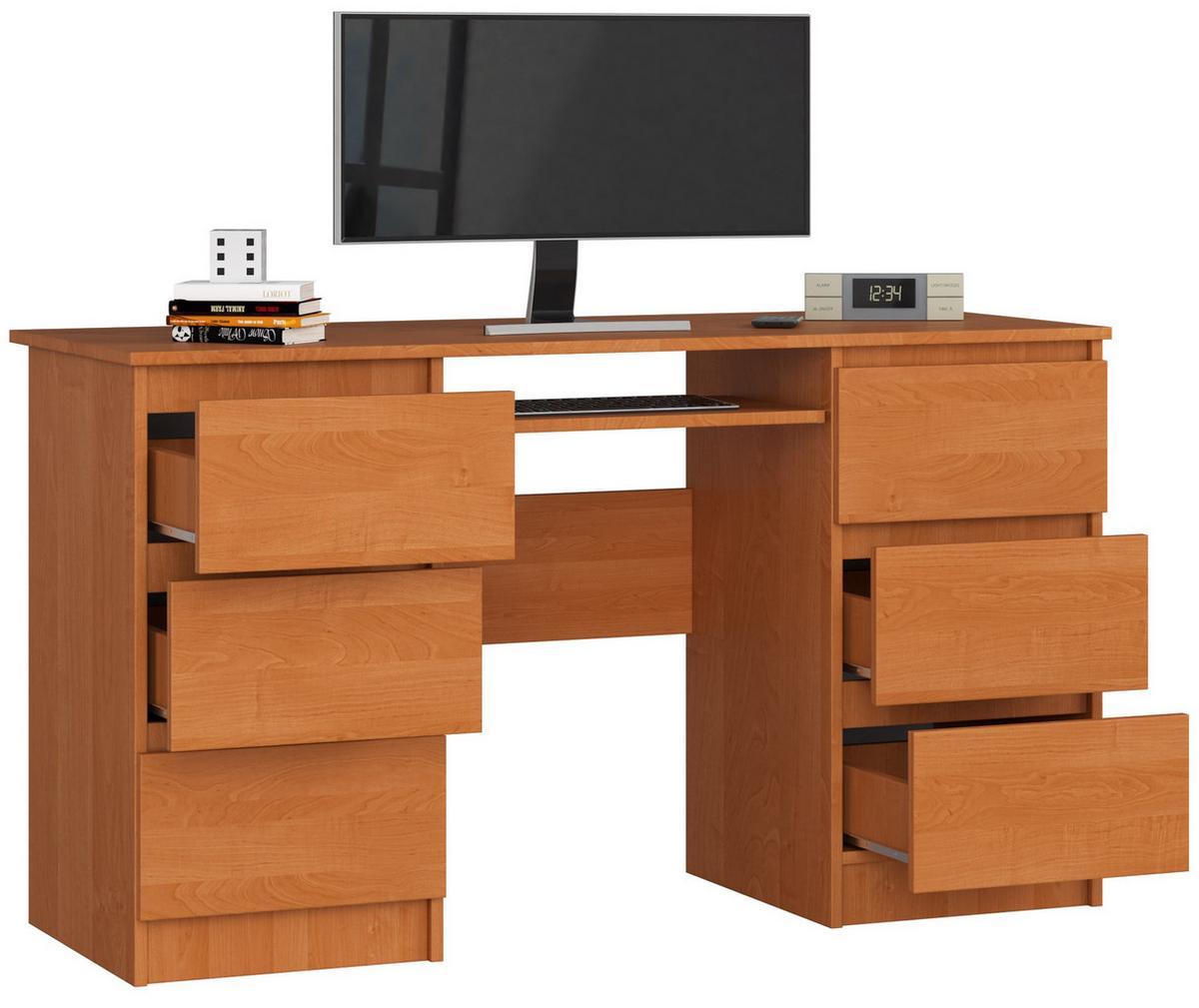 SCHREIBTISCH Erlefarben 77/135/50 - Erlefarben, Holzwerkstoff (155/85/77cm) - RAUMHIRSCH FURNITURE