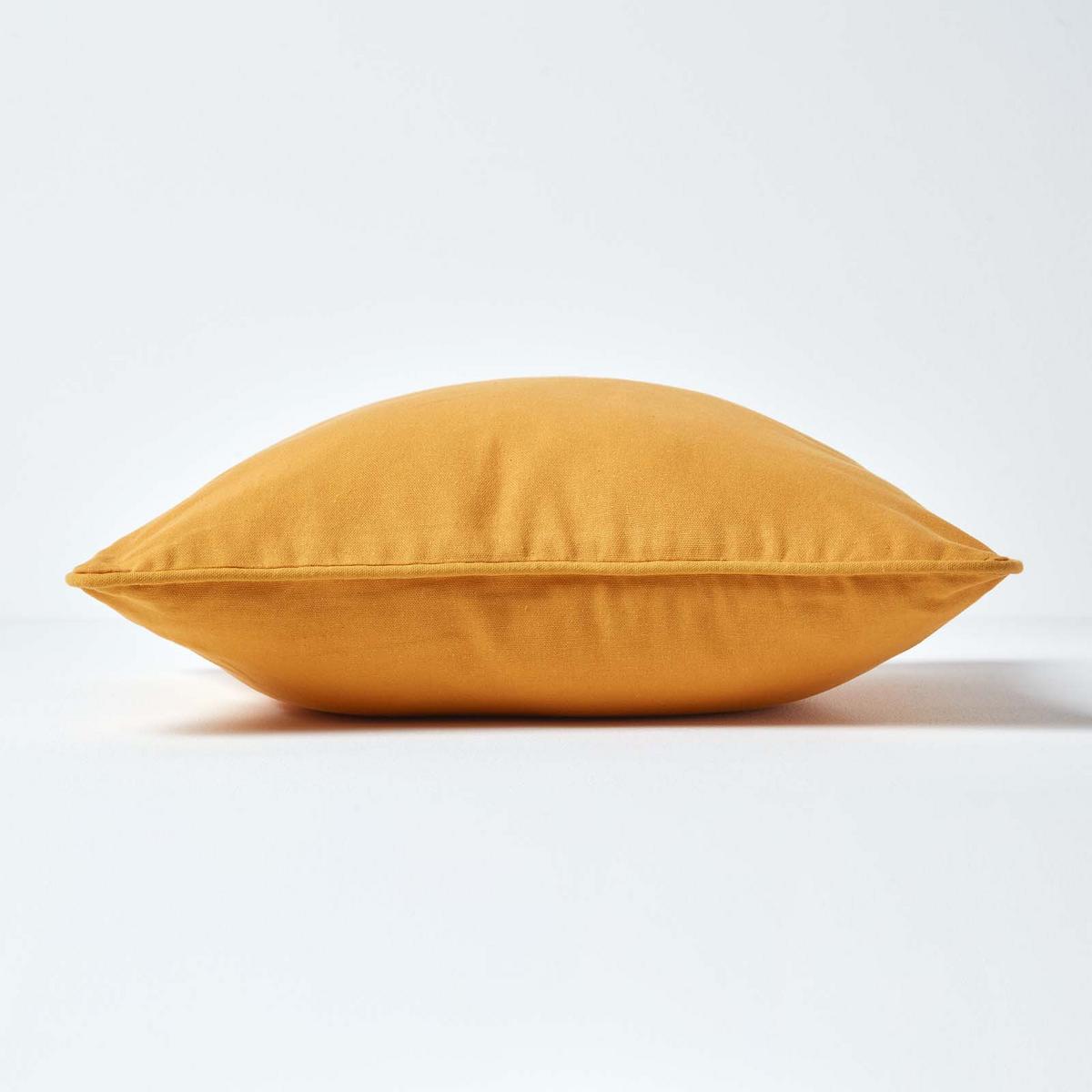 KISSENHÜLLE senfgelb 30/30 cm, 100% Baumwolle - Dunkelgelb, Textil (30/30cm) - Homescapes