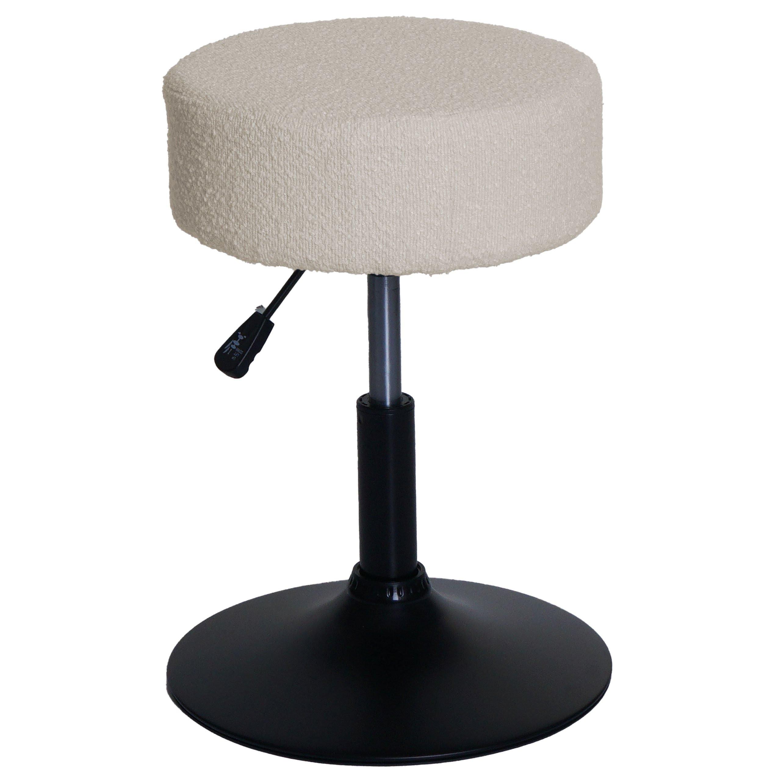 HOCKER Cremeweiß - Weiß, Textil (37/57/37cm) - MCW