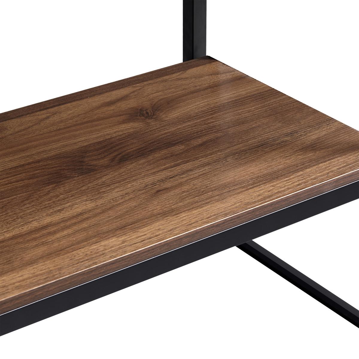 GARDEROBENSTÄNDER Horgau - Walnussfarben/Schwarz, Holzwerkstoff/Metall (120/180/40cm) - [en.casa]