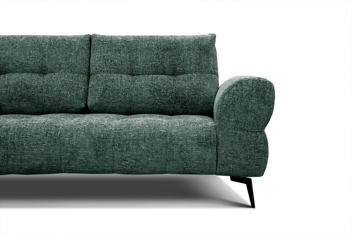 ECKSOFA SALVINI 5-Sitzer, smaragdgrün - Smaragdgrün/Schwarz, Holzwerkstoff/Textil (158/292cm) - Wozimo