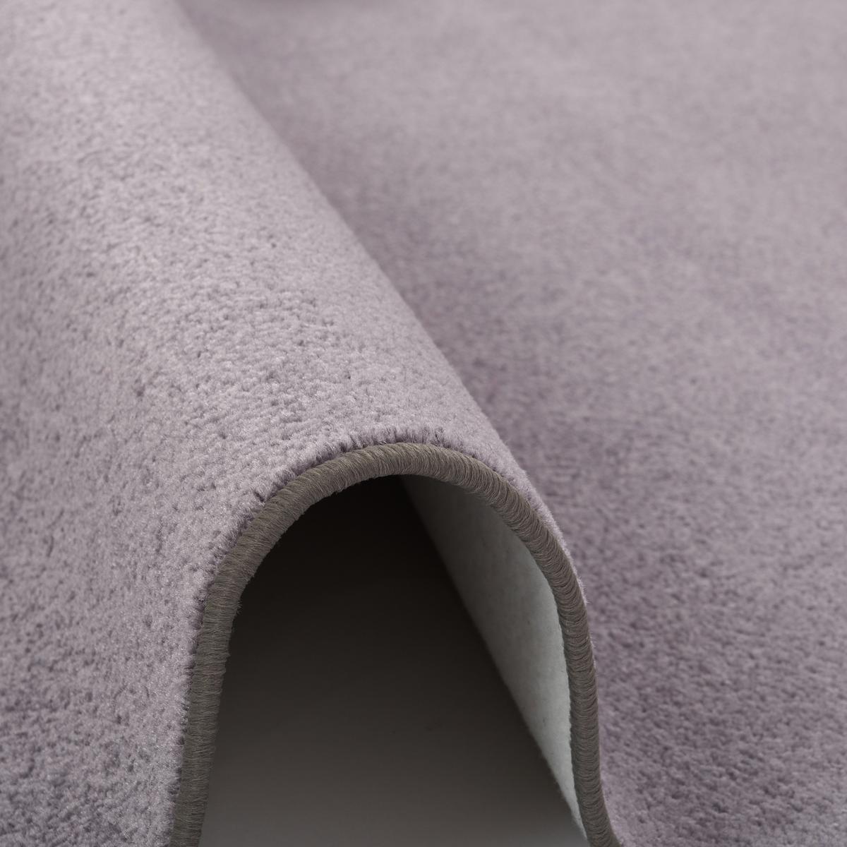 TREND VELOURS LÄUFER TEPPICH JOY - Grau, Textil (100/100cm) - Snapstyle