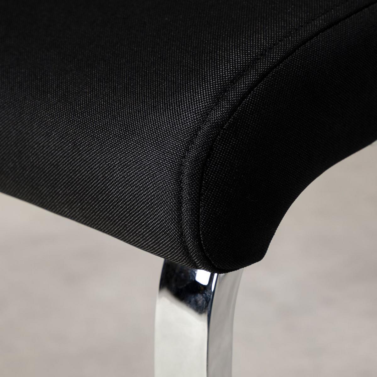 ESSZIMMERBANK VILAS schwarz - Schwarz, Textil/Metall (135/56/87cm) - IDIMEX