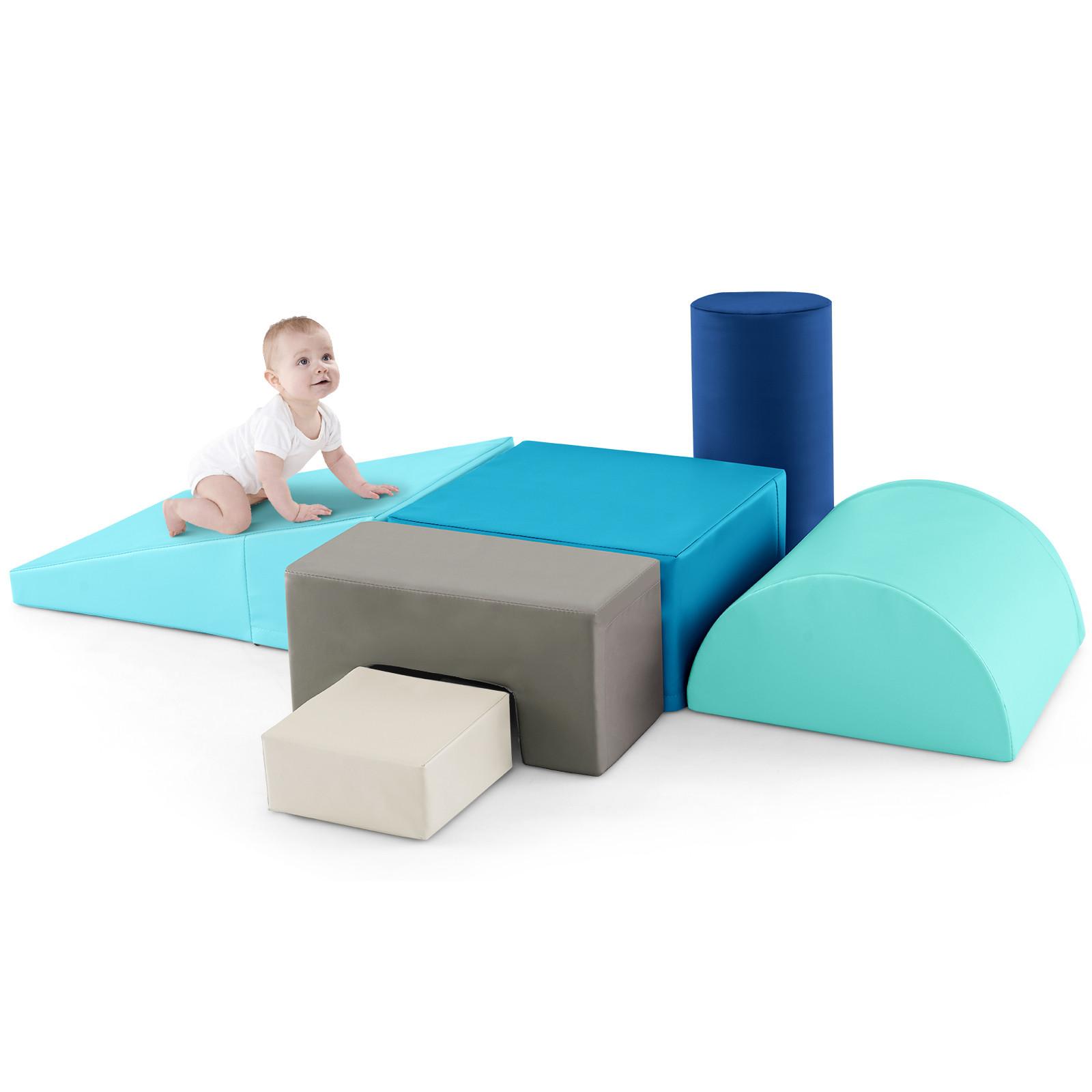 SCHAUMSTOFFBLOCK Marineblau (6-teilig) - Dunkelblau, Kunststoff (40/20/40cm) - COSTWAY