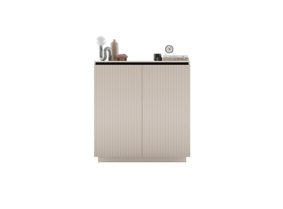HIGHBOARD Selene 2D Kaschmir Matt 111 cm Glamour - Kaschmir, Holzwerkstoff (110.8/118/35cm) - Meble Lindner