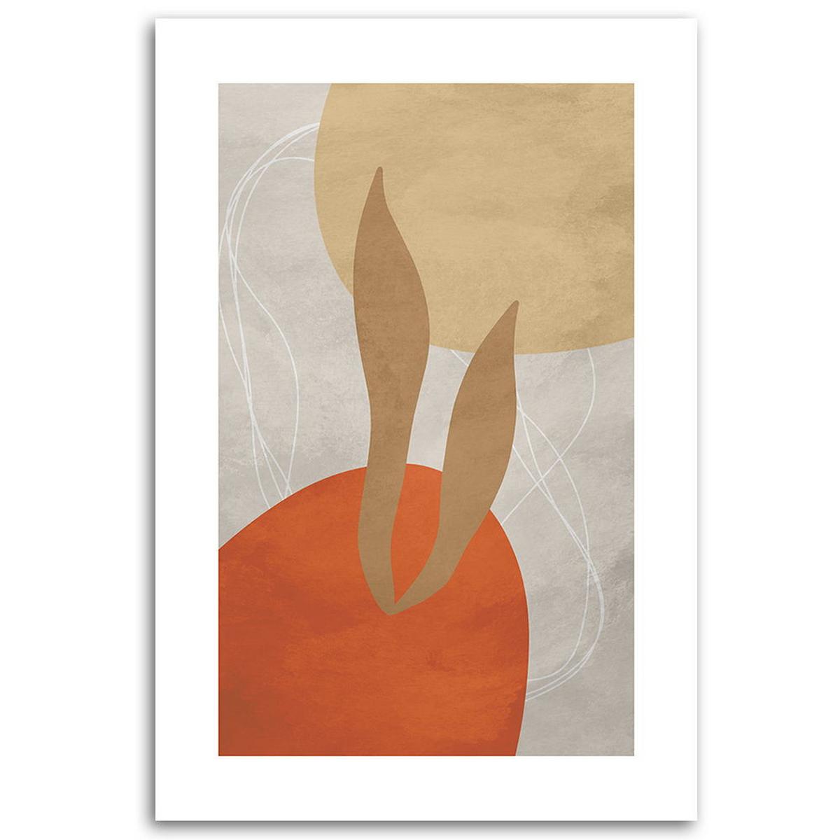 KUNSTDRUCK Orange 60/90 cm - Orange, Textil (60/90cm) - KUNSTLOFT
