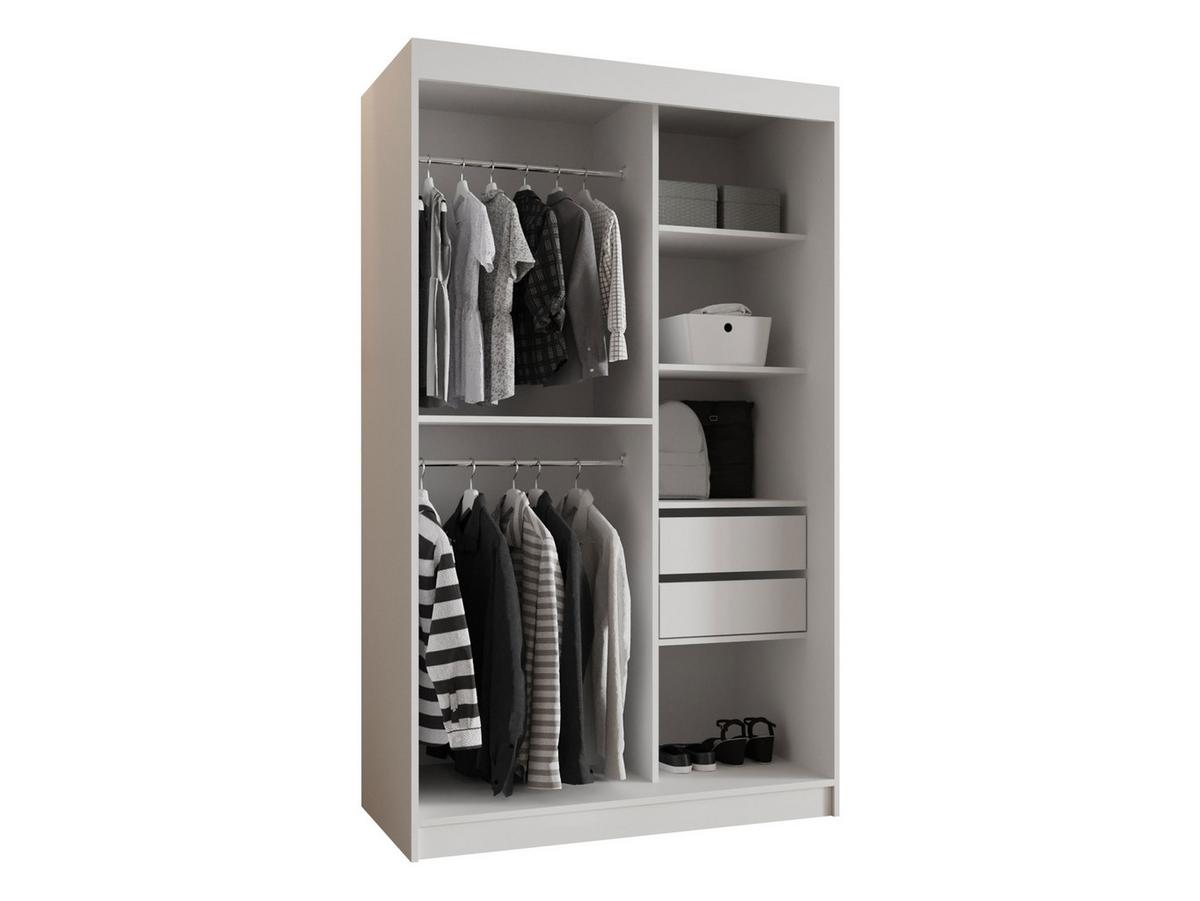 SCHWEBETÜRENSCHRANK Selfie 120 cm mit Schubladen - Silberfarben/Nussbaumfarben, Holzwerkstoff/Kunststoff (120/200/62cm) - MIRJAN24