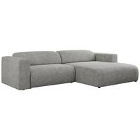 OFERTA WYCOFANA ECKSOFA PASADENA Hellgrau Struktur Rechts Seite - Hellgrau/Schwarz, Kunststoff/Textil (288/180cm) - MKS