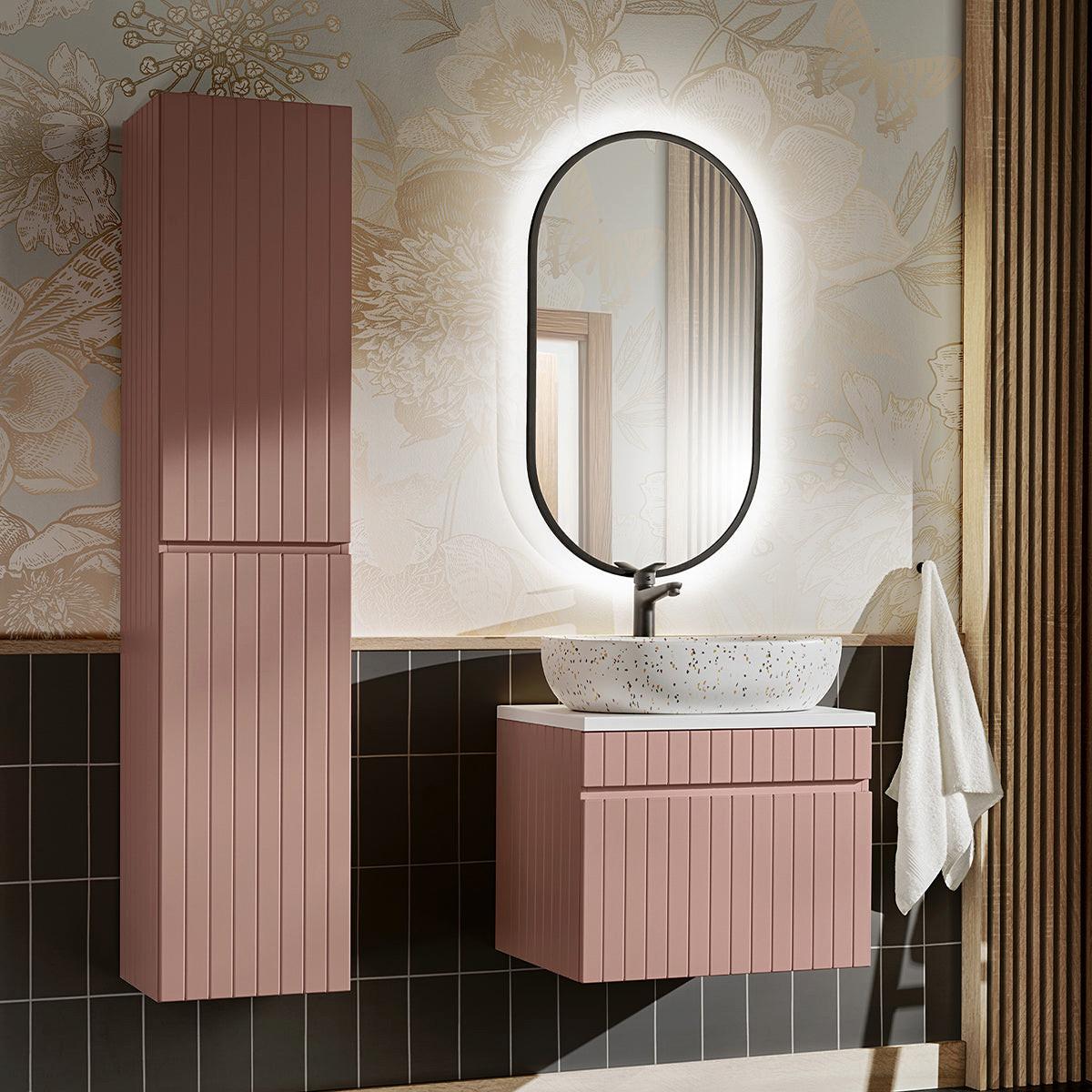 WASCHTISCHUNTERSCHRANK 60.4cm Zelie Rose - Pink, Holzwerkstoff (60.4/48/46cm) - Petits-meubles