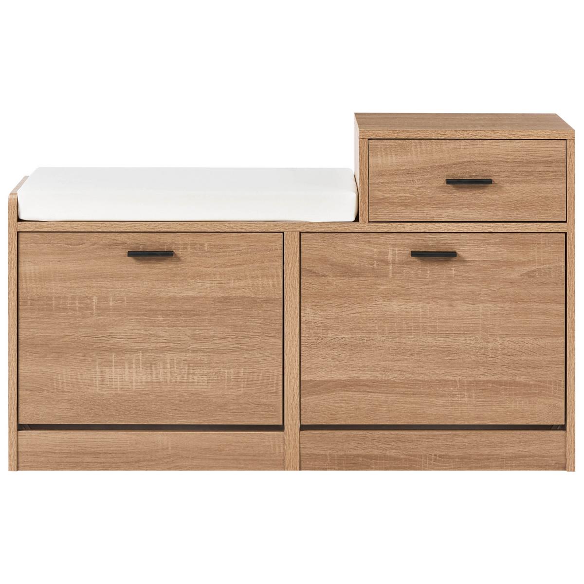 SCHUHSCHRANK Hellbraun Dubbo - Hellbraun/Braun, Holzwerkstoff (92/57/30cm) - Beliani