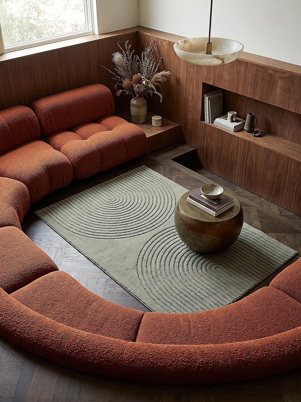 TEPPICHLÄUFER Geometrisch MUOTA Polypropylen Grün 80 x 150 cm - Grün, Textil (80/150cm) - KADIMA DESIGN