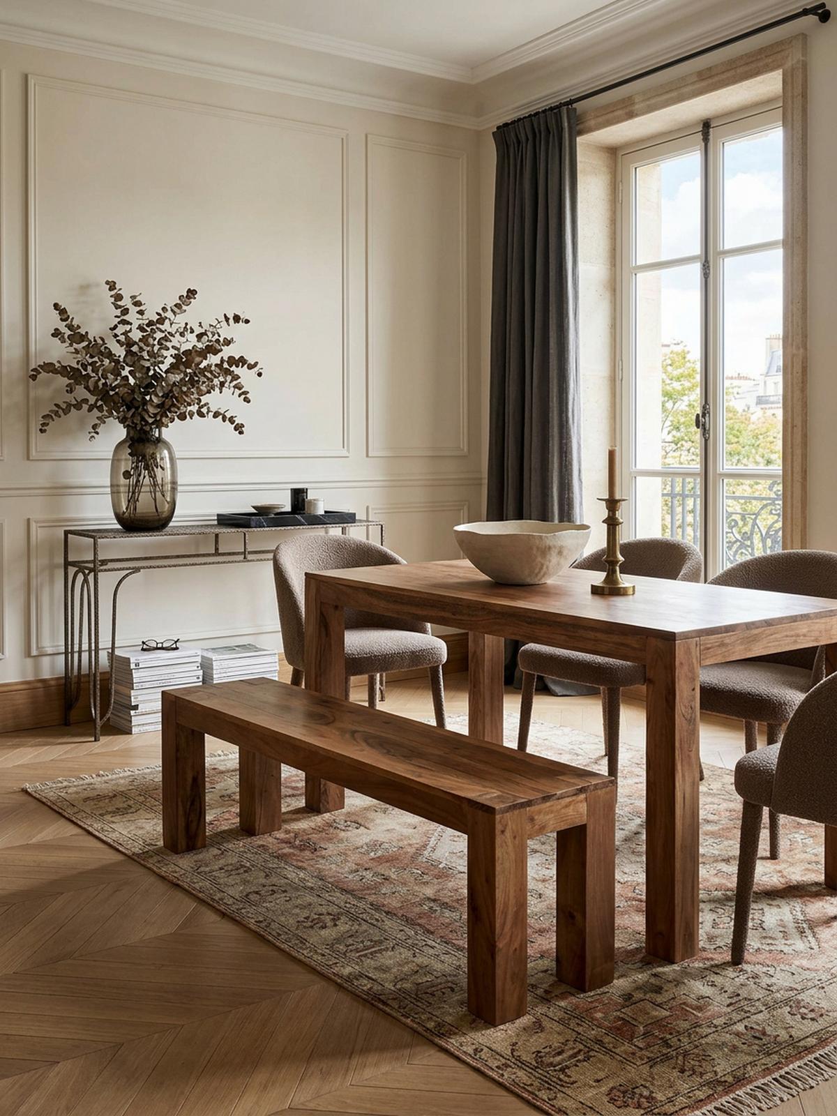SITZBANK Massivholz Landhausstil handgefertigt, Braun 120x35x45 cm - Braun, Holz (120/45/35cm) - KADIMA DESIGN