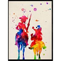 POSTER Don Quixote A4 Schwarzer Rahmen - Schwarz, Papier (29.7/5/21cm) - Nacnic
