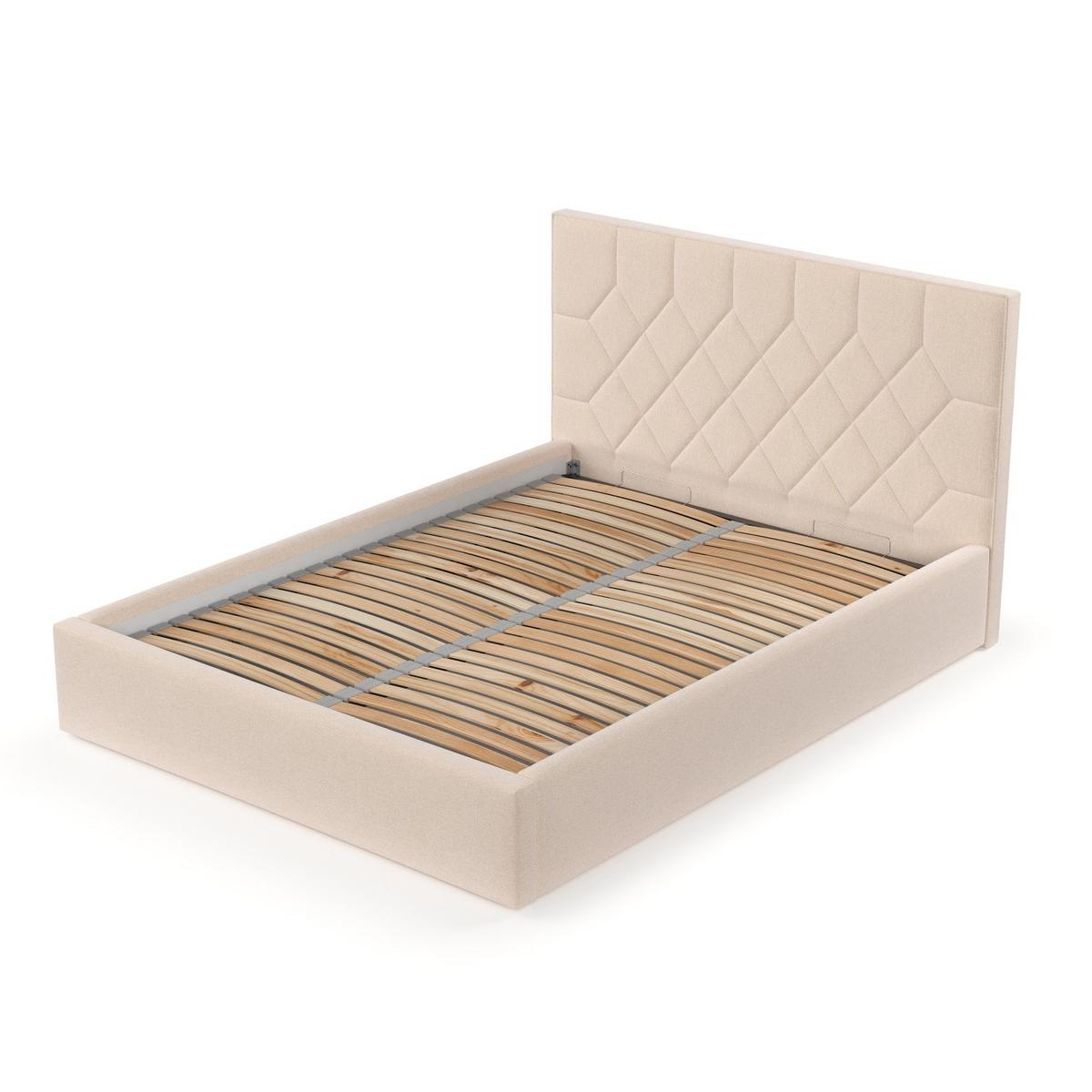 POLSTERBETT Brisa 140/200 cm Creme im Asti Stoff - Creme/Schwarz, Holz/Holzwerkstoff (140/200cm) - AltaBeds