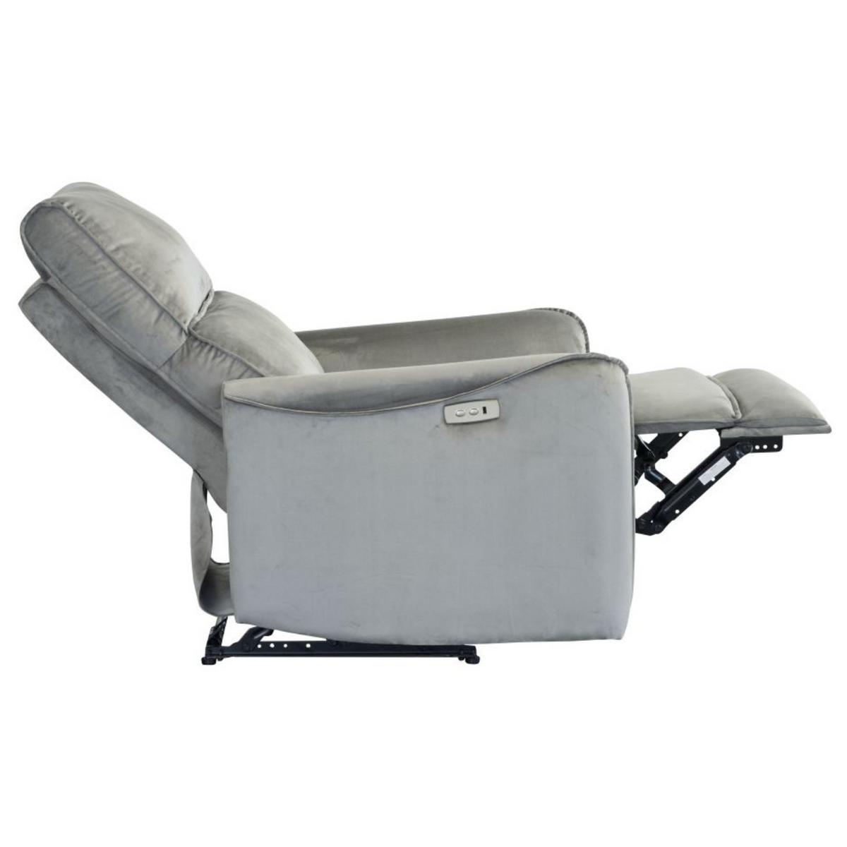RELAXSESSEL ZYGGI, elektrischer Polstersessel - Grau, Textil (76/105/93cm) - Lookway