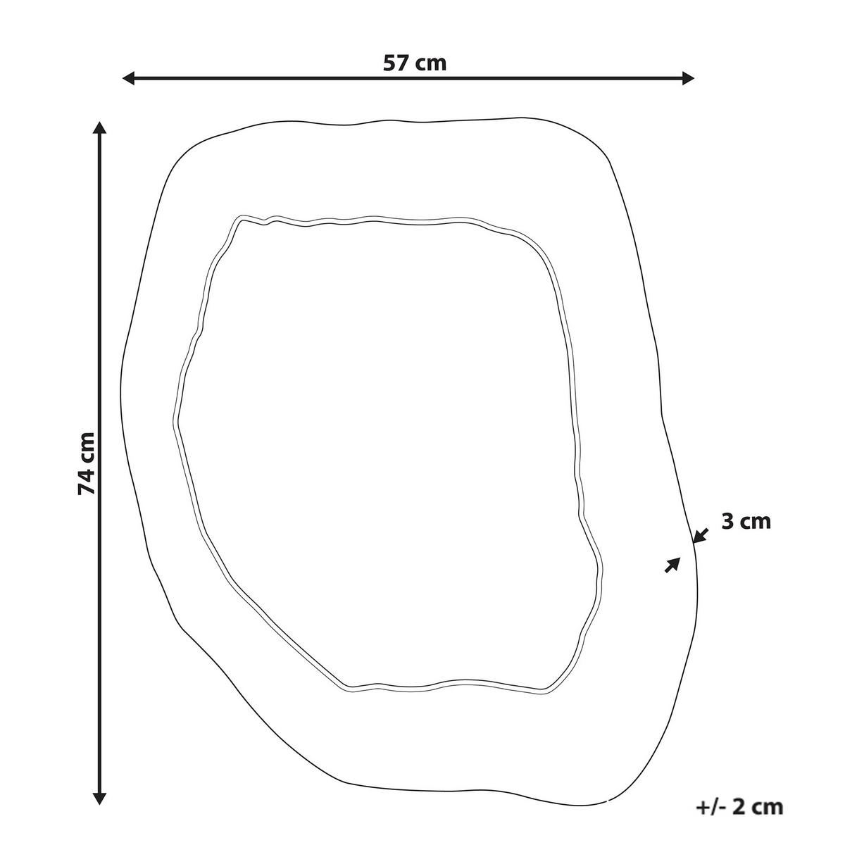 WANDSPIEGEL 57/74 cm Grün Martyre - Grün, Holzwerkstoff (57/74/3cm) - Beliani