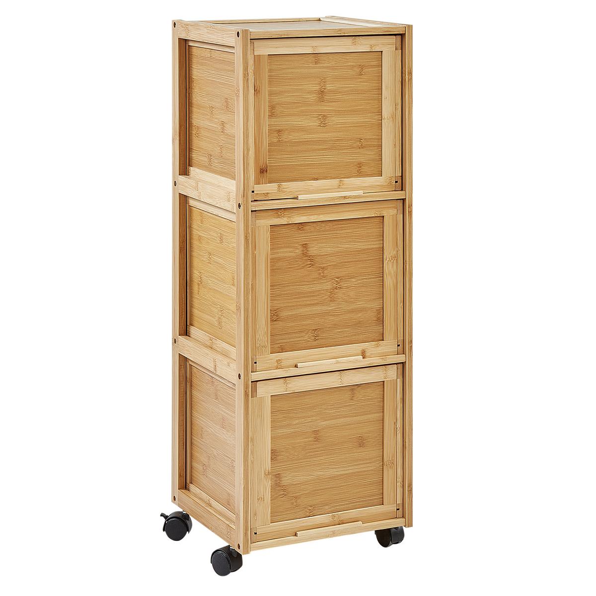 BAD-WANDSCHRANK 32 cm Hellbraun Shawnee - Braun, Holz (32/90/30cm) - Beliani