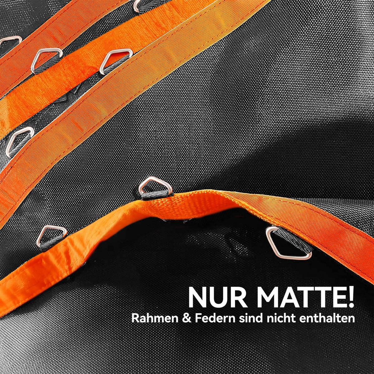 TRAMPOLINSPRUNGTUCH Sprungtuch für Trampolin, Ø323 cm, Sprungmatte Schwarz - Orange, Kunststoff (323/323cm) - SPORTNOW