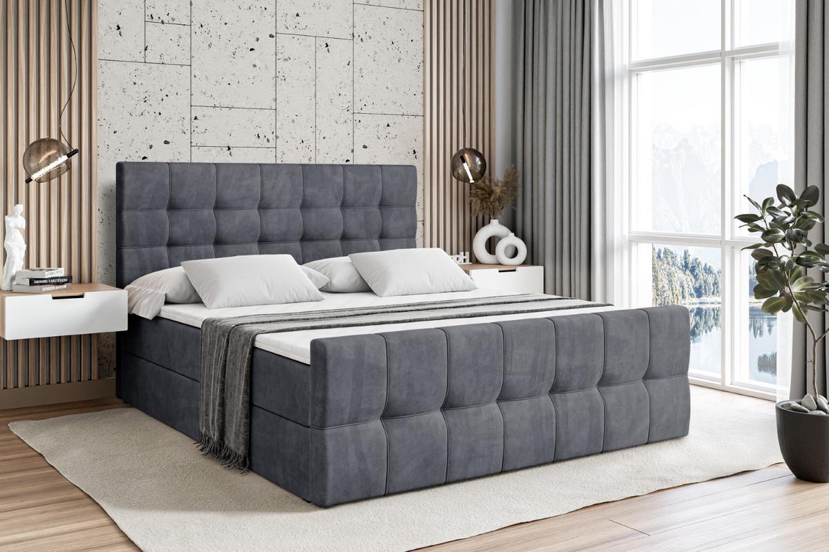 BOXBETT BERO-Z - 200 x 200 - H4 - Dunkelgrau - Dunkelgrau, Holzwerkstoff (200/200cm) - ALTDECOR