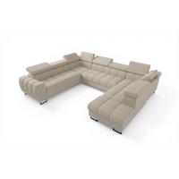 WOHNLANDSCHAFT Bastien Xl - Creme, Holzwerkstoff/Textil (350/95/265cm) - Fun Möbel