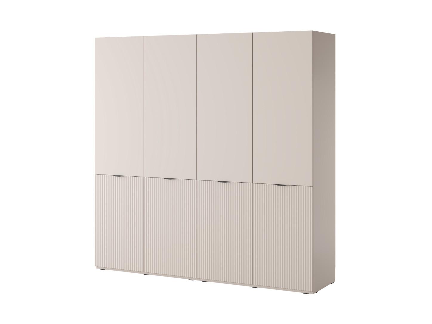 DREHTÜRENSCHRANK ATELIO 202/200/51 cm Modern Kleiderschrank 4-türig Kaschmir - Kaschmir, Holzwerkstoff (202/200/51cm) - MASSENO