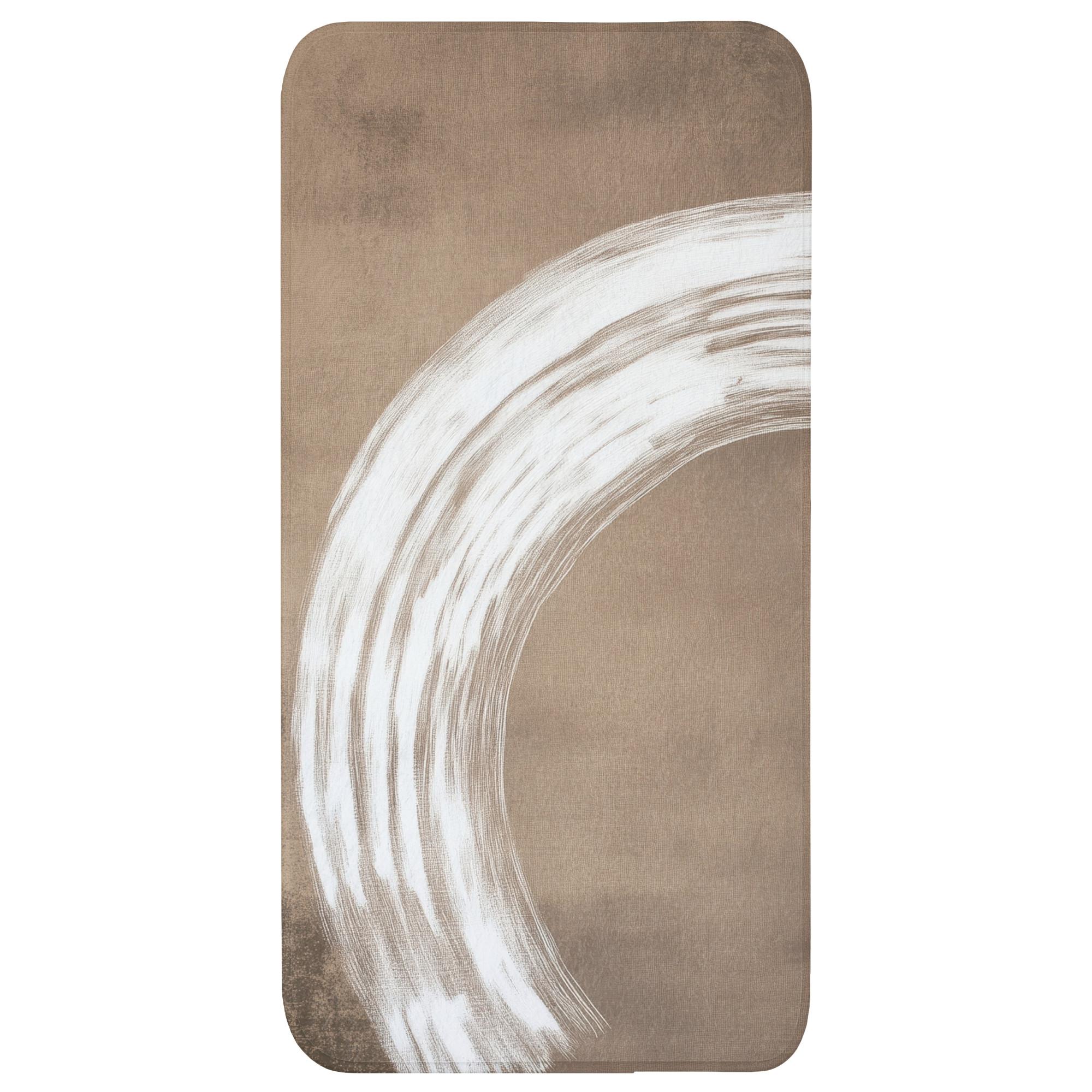 BADEMATTE Farbe - Braun - Japandi Badteppich 60x120 cm - Mokka, Textil (60/120cm) - OnlyWow