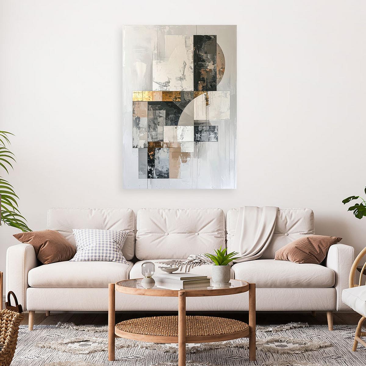 LEINWANDBILD Abstraktion 30x45cm - Grau, Textil (30/45cm) - Feeby
