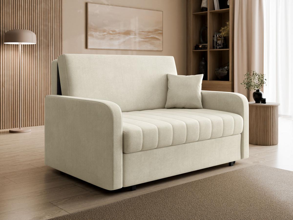 SCHLAFSOFA Viva Silk III - Schwarz/Naturfarben, Holz/Textil (152/85/98cm) - MIRJAN24