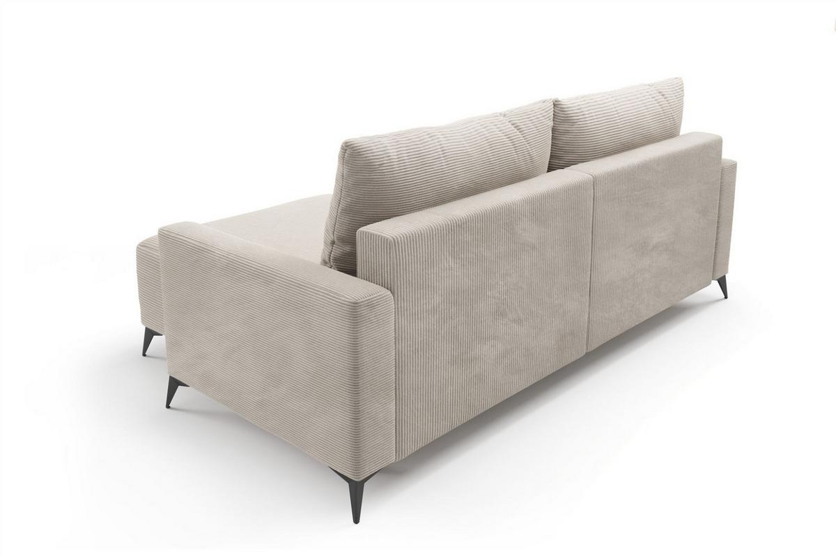 ECKSOFA Silves Mit Schlaffunktion - Weiß, Holzwerkstoff/Textil (239/148cm) - Fun Möbel